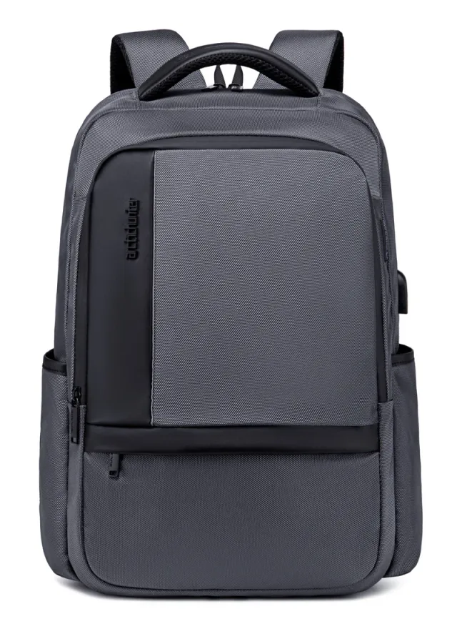 Water Resistant Laptop Travel Backpack with USB Port Black – image 3