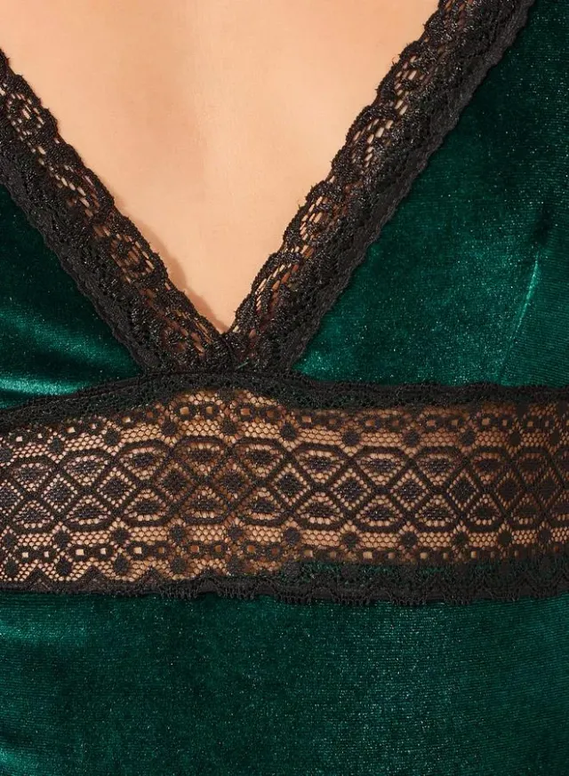 Velvet Lace Insert Bodysuit – image 2