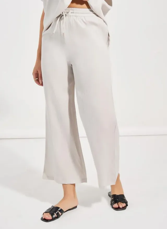 Styli Textured Top and Wide Leg Pants Set – image 5