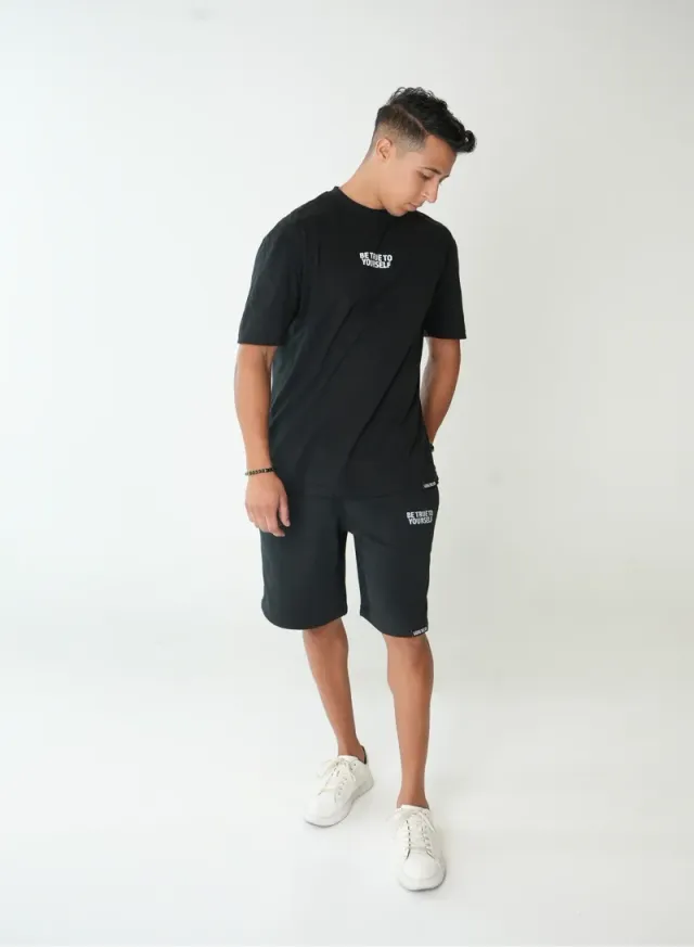 Unisex Black Cotton Oversized High-Rise Shorts - UAE – image 4