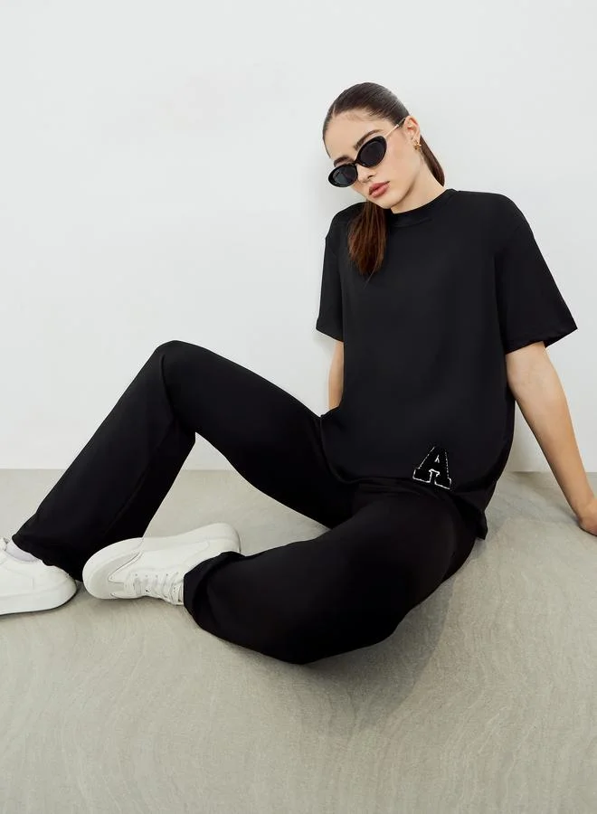 Short Sleeve T-Shirt and Leggings Co-ord Black