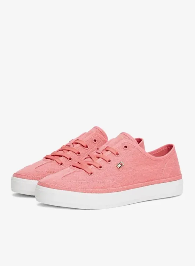 Blue Solid Canvas Low Top Lace-Up Sneakers for Women – image 4