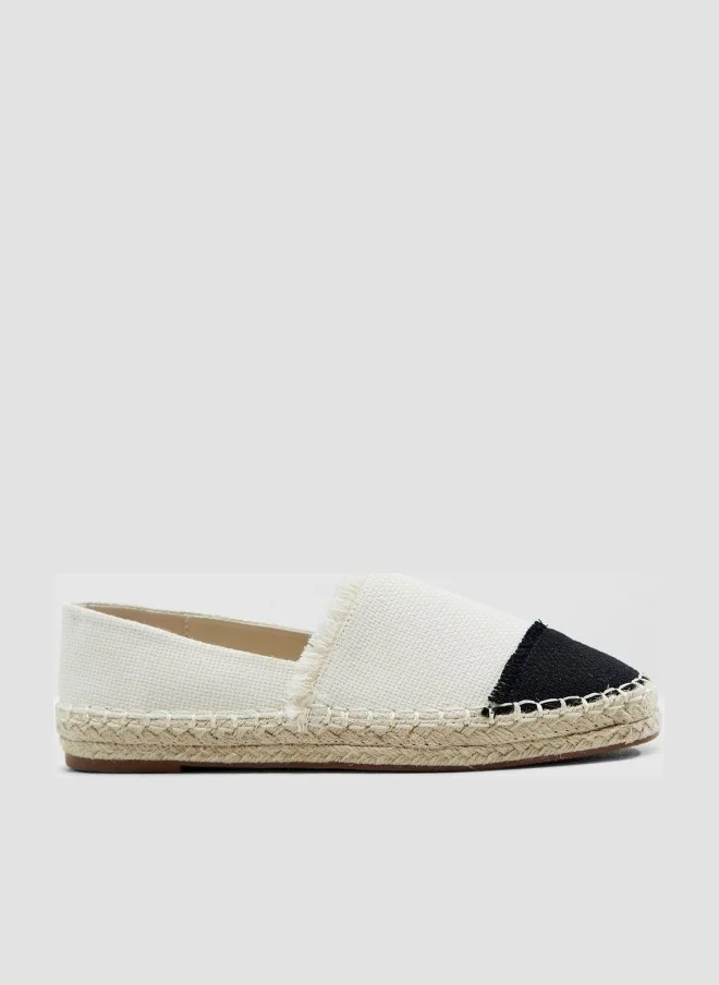 Fringe Detail Espadrilles White