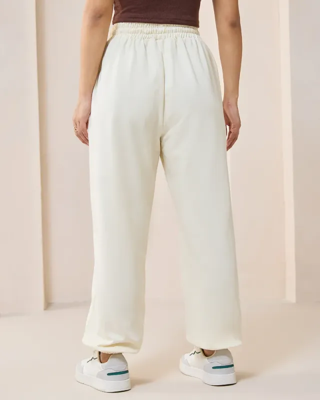 Women's Oversized Joggers Gardenia – image 4