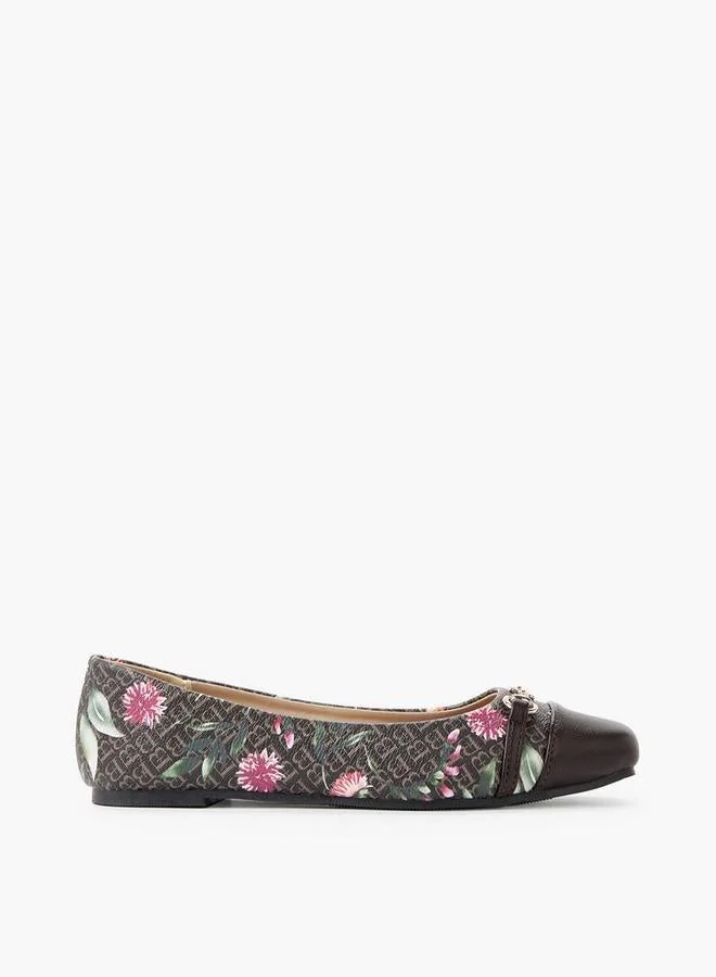 Flora Bella Women Printed Ballerina Shoes Brown