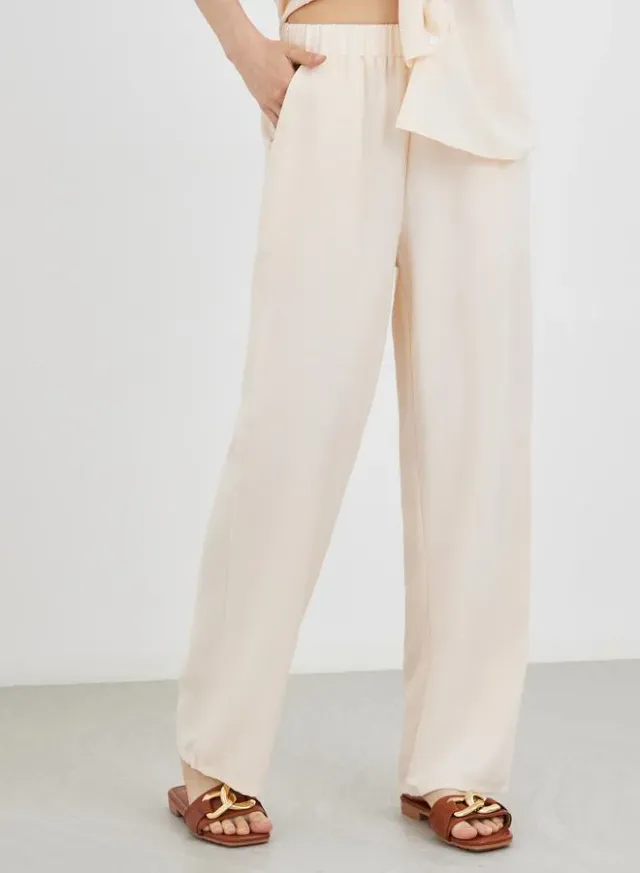 Beige Floral Embroidered Shirt and Pants Co-Ord Set – image 5