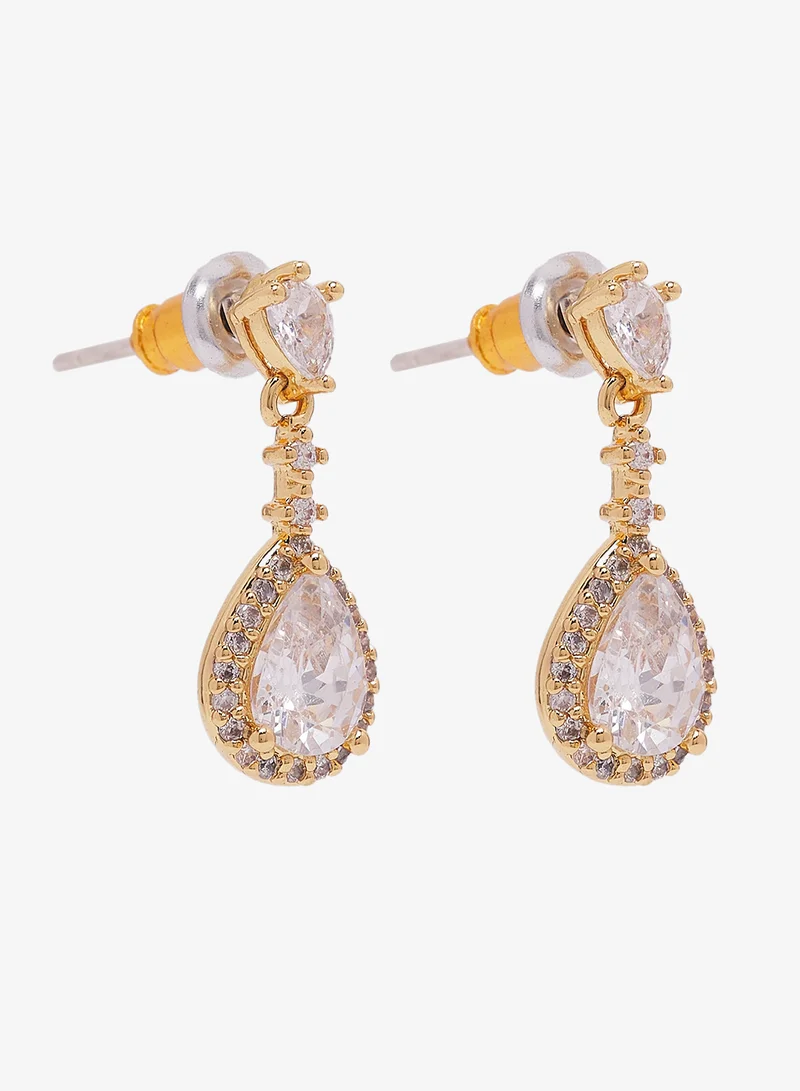 Diamante Embellished Drop Earrings