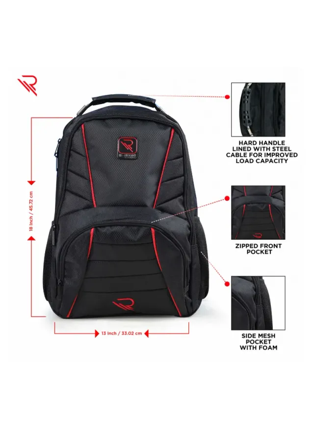 Reflection 3-Compartment Travel and School Backpack Black – image 5