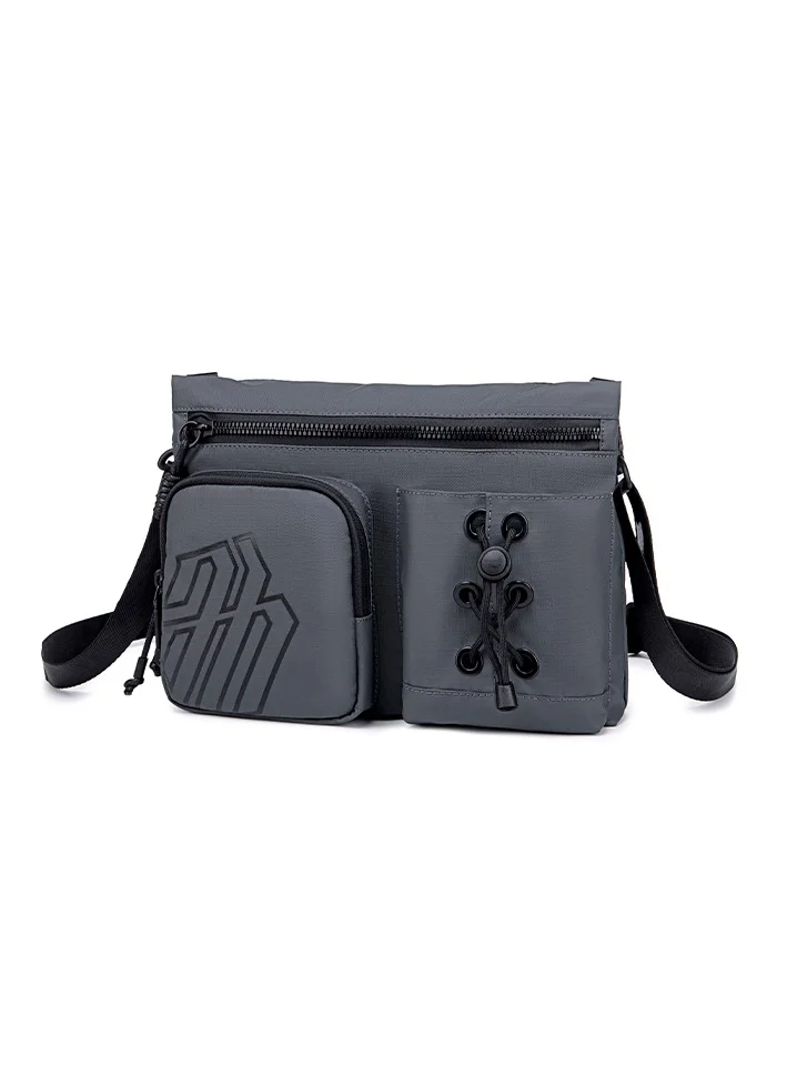 Water Resistant Crossbody Shoulder Sling Bag Grey