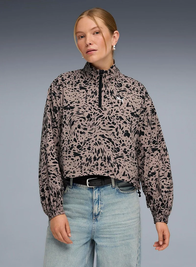 Animal Graphic Sweatshirt Rosewood