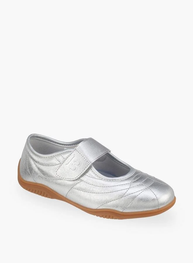 Flora Bella Women's Panelled Hook & Loop Sneakers Silver