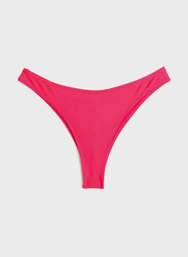 High Leg Bikini Bottom Pink