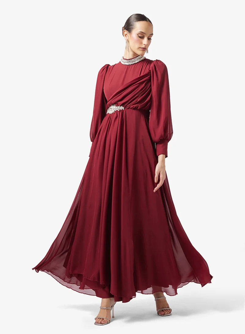 Ruched A-Line Dress