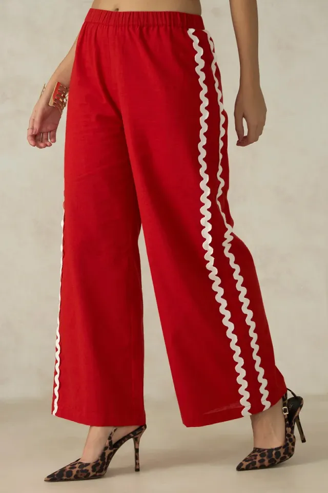 Women's Cotton Flared Dinner Pants – image 4