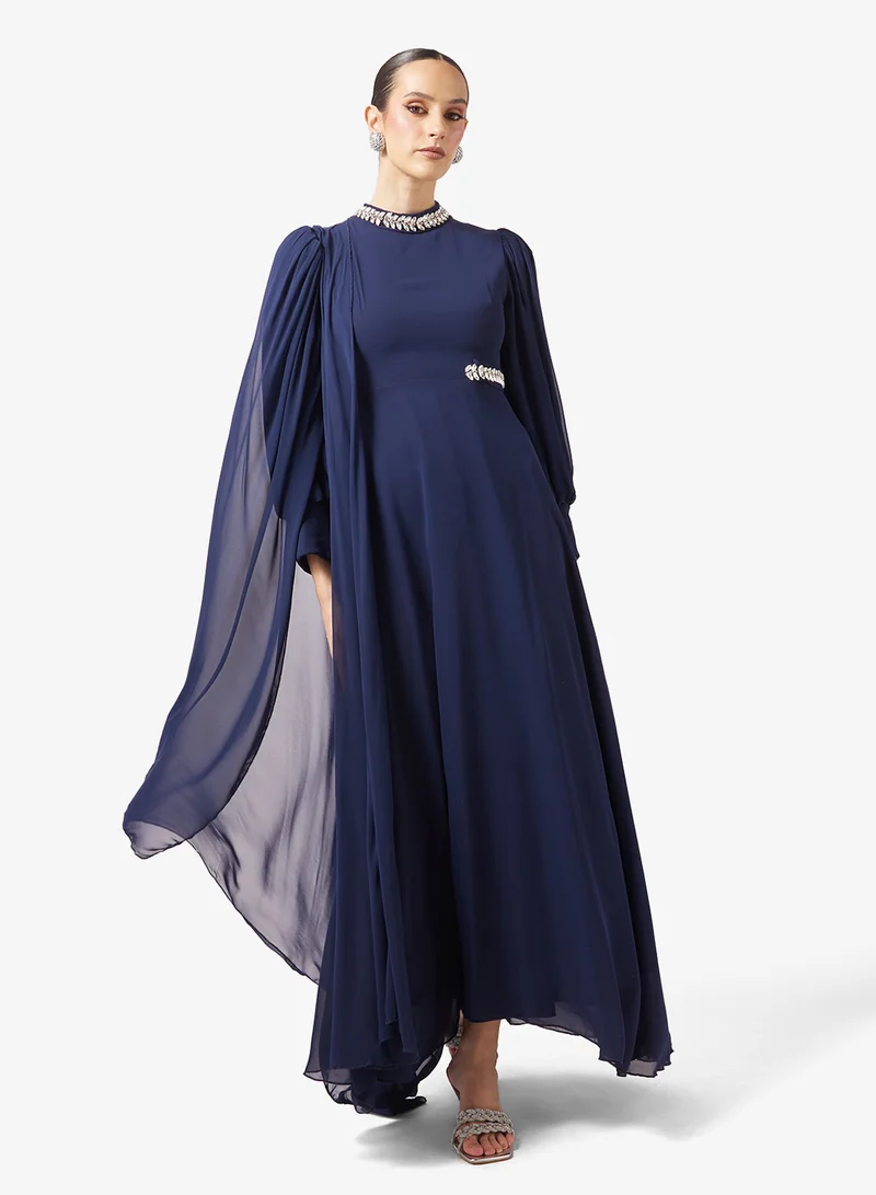 Draped A-Line Dress