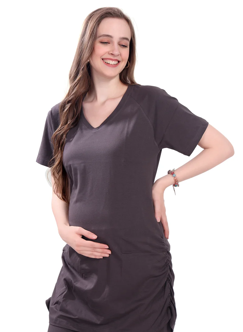 Tummy Maternity T-shirt Grey