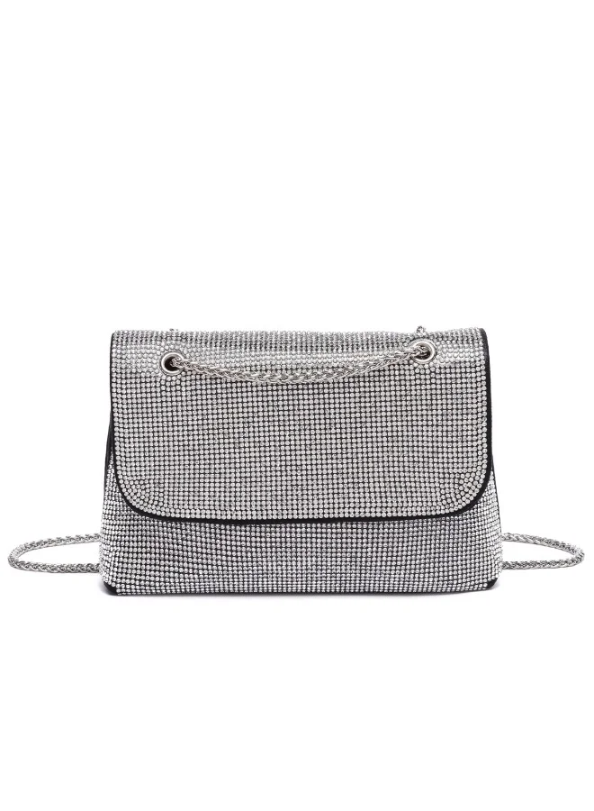 Diamante Flap Evening Clutch