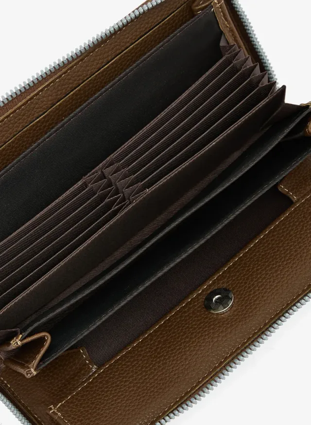 Ella Brown Solid Zipper Wallet for Women - Classic Design – image 4