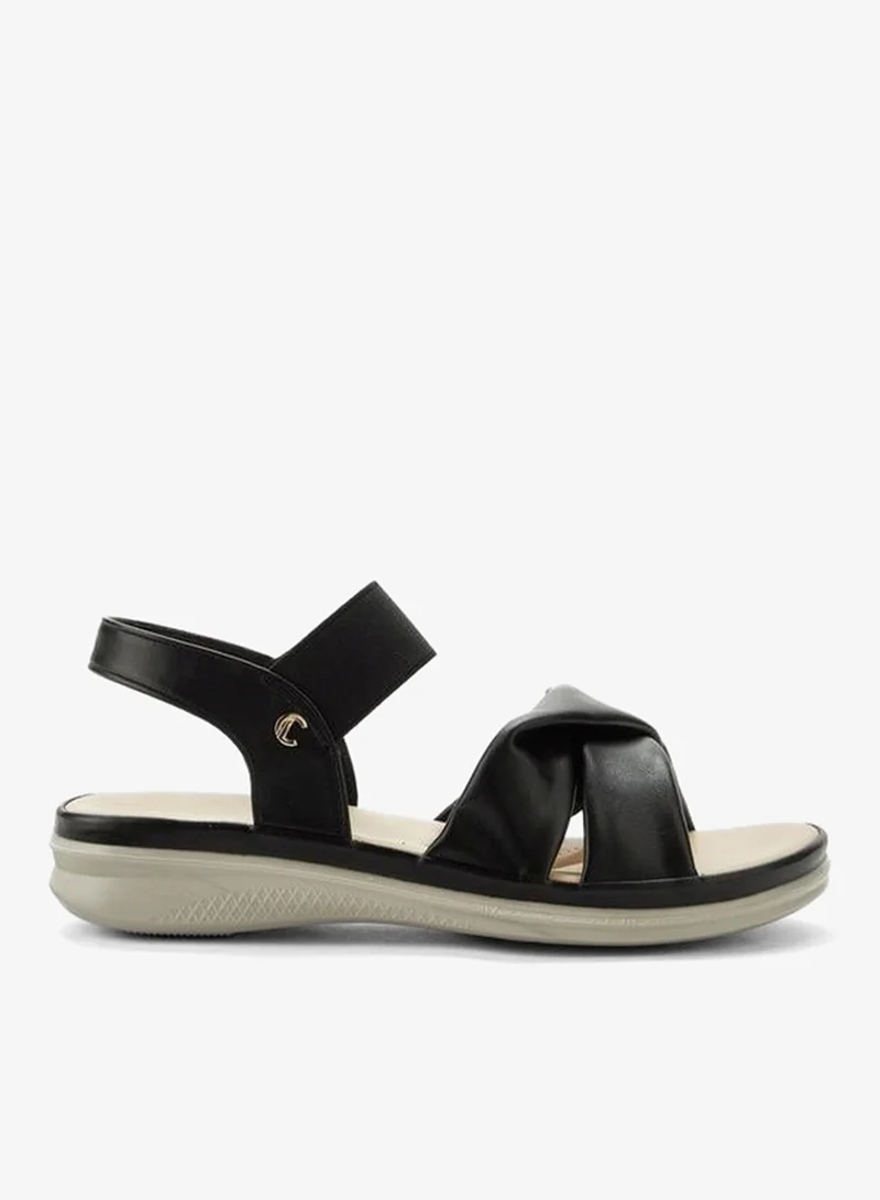 Women's Comfort Cross Strap Sandals Black