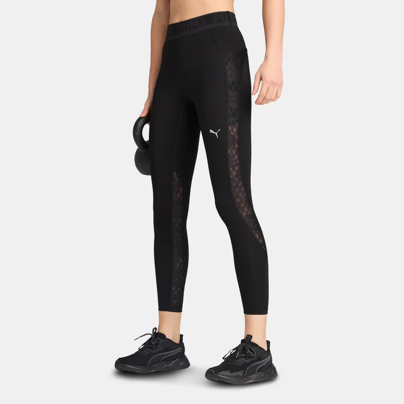 Women's Lace 7/8 Leggings Black