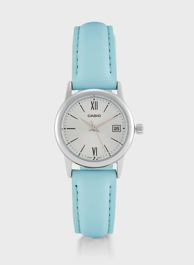 PU Strap Analog Watch Blue
