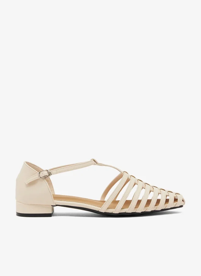 Flat Gladiator Sandals Beige