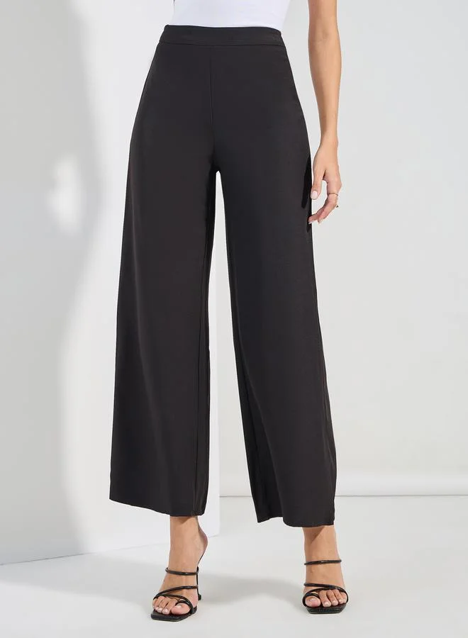 Wide Leg Trousers Black