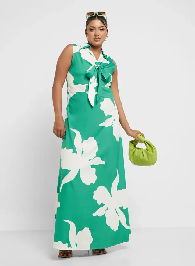 Green Floral Print 2-Piece Shirt & Pants Co-ord Set for Women – image 4
