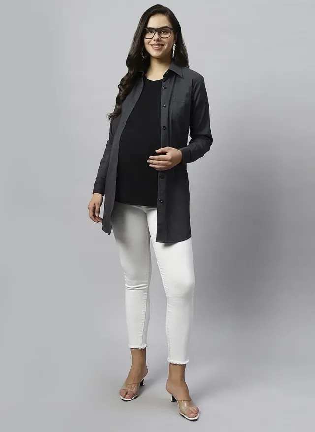 Long Maternity Shirt – image 4