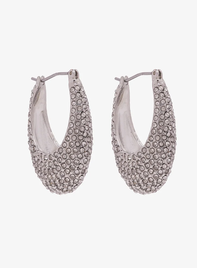 Rhinestone Hoop Earrings