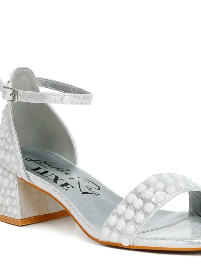 Rhinestone Shimmer Sandals Bronze – image 5