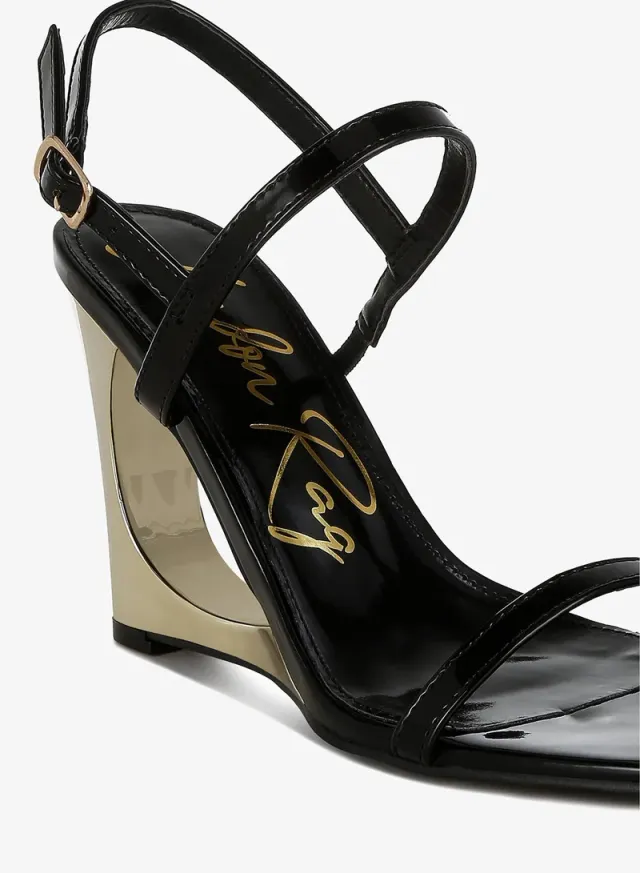Metallic Fantasy Wedge Sandals Pink – image 5
