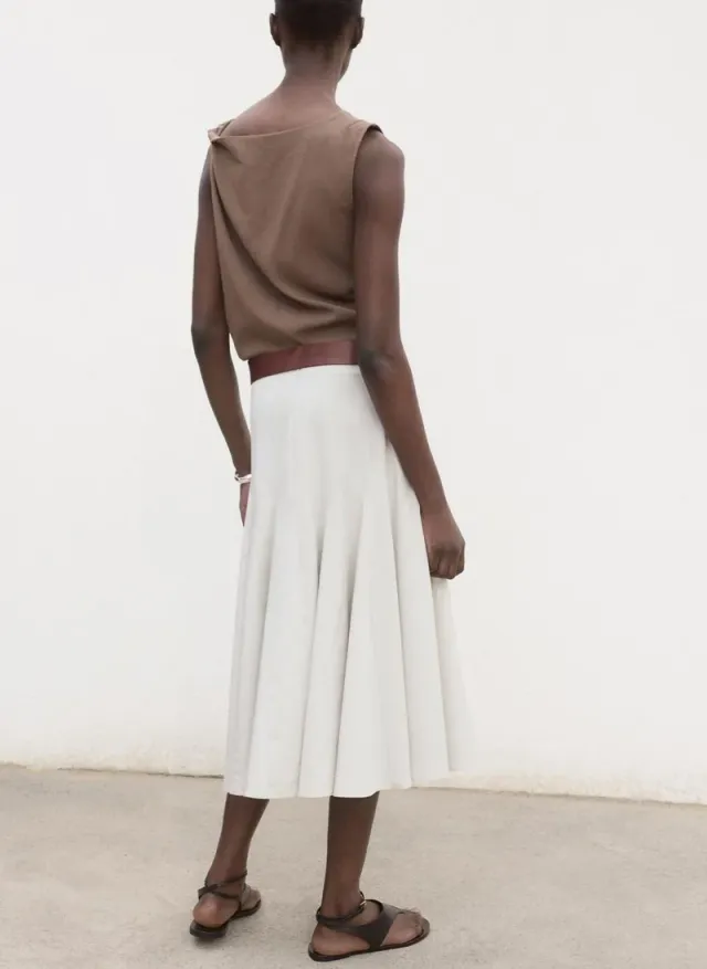Pleated Midi Skirt – image 2