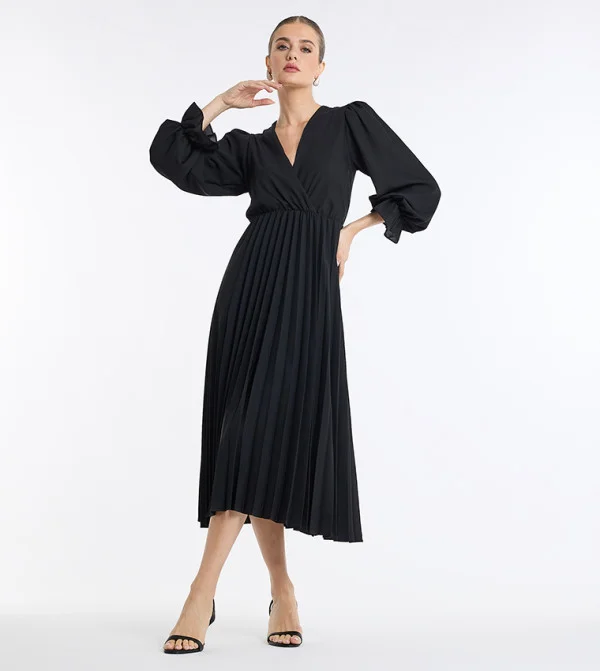 Maxi Woven Dress Black
