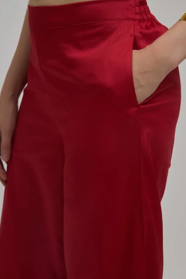 Cotton Stretch Wide-Leg Pants – image 5