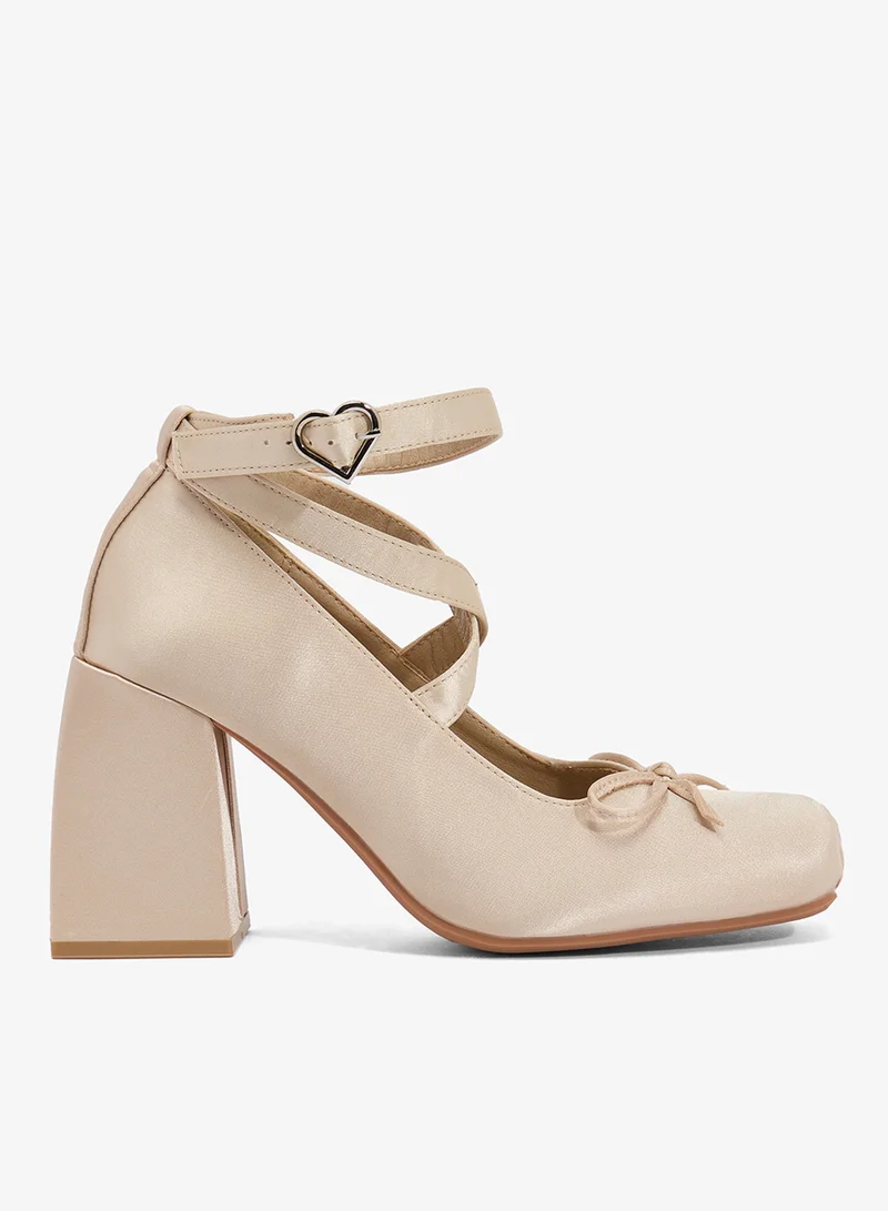Wrap Around Ballet High Heel Sandals Gold