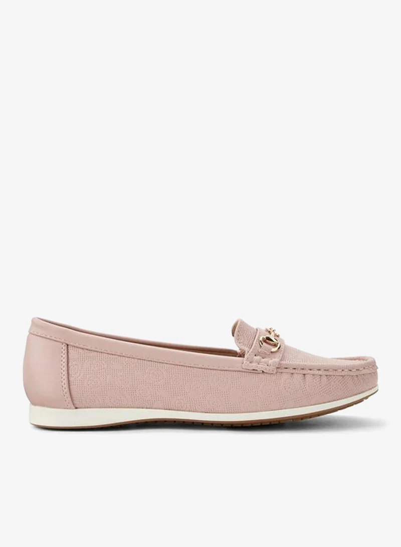 Flora Bella Women's Floral Textured Loafers Pink