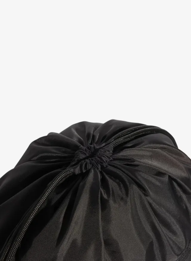 Recycled Polyester Drawstring Gym Sack - Black/White – image 4
