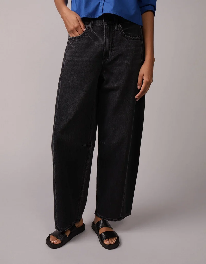 AE Dreamy Drape Barrel Jeans