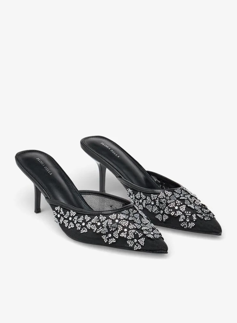Women’s Stiletto Heel Mules Black