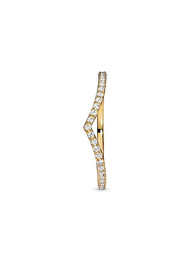 Sparkling Wishbone Ring