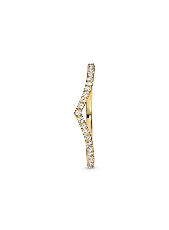 Sparkling Wishbone Ring