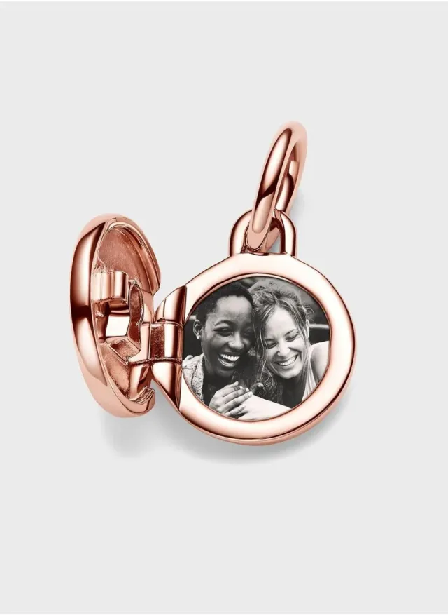 Sterling Silver & Rose Gold Plated Heart Charm - "Love You Sister – image 4
