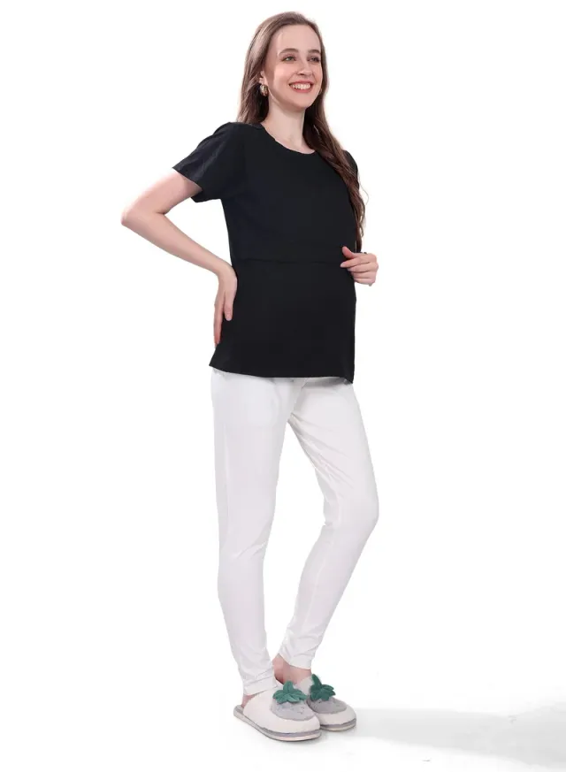 Maternity & Nursing Pull-On Top Black – image 3