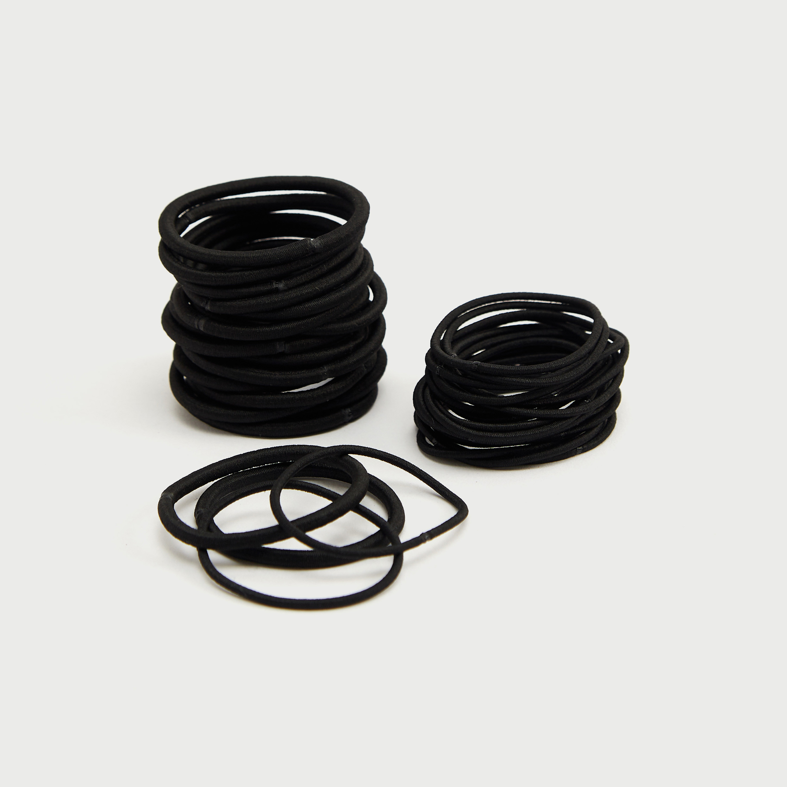 40-Pack Elastic Hair Ties Black
