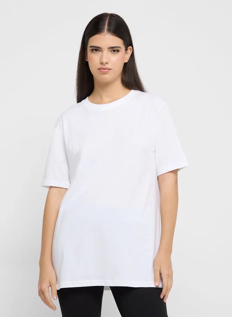 Oversized Crew Neck T-Shirt White