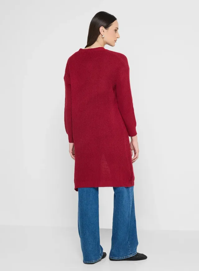 Open Cable Knit Cardigan – image 2