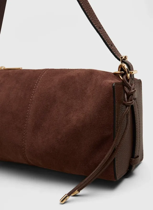 Chocolate Brown Square Shoulder Bag – image 4