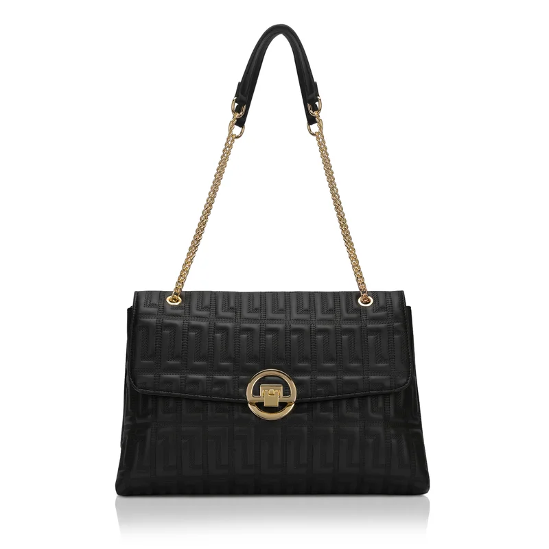Luxe Eden25 Flap Satchel Black