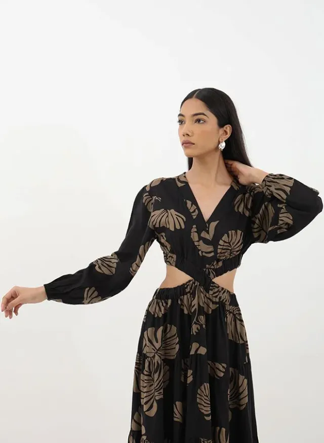 Floral Cutout Maxi Dress – image 3